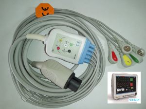 Kabel 5EKG (zatrzask IEC) kardiomonitor YK-8000C, M7